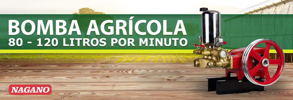 Bomba para pulverização Agrícola a pistão vazão 45 - 75 Litros por Minuto ferro - NBAP70F