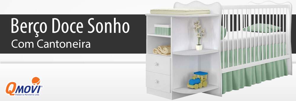 Berço com Cantoneira Doce Sonho para Bebês