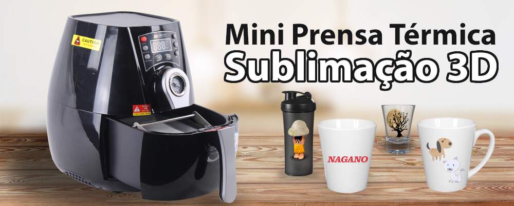 Mini Máquina de Sublimação 3d á Vácuo Mini Máquina de Sublimação 3d á Vácuo