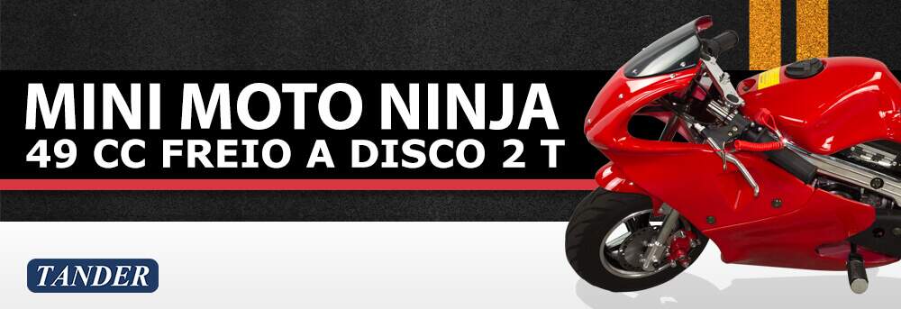 Mini Moto Ninja 49cc Freio a Disco 2 tempos TMN4917- PR - P