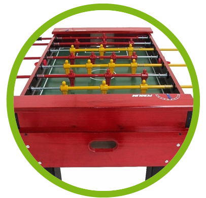 Características Mesa de Pebolim, Luxo, Varões embutidos, Totó Futebol - 1050 - Klopf