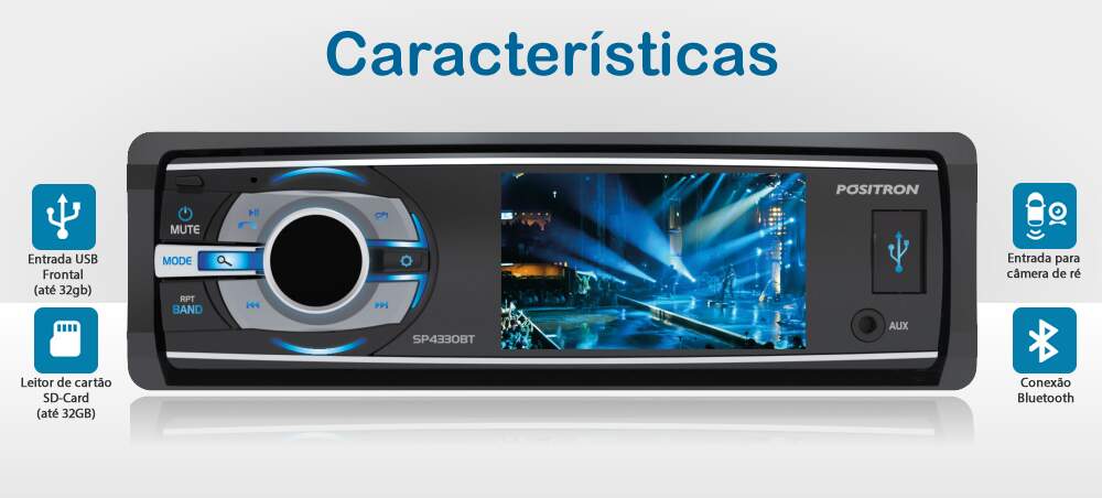 DVD Player SP4330 BT - Positron Características