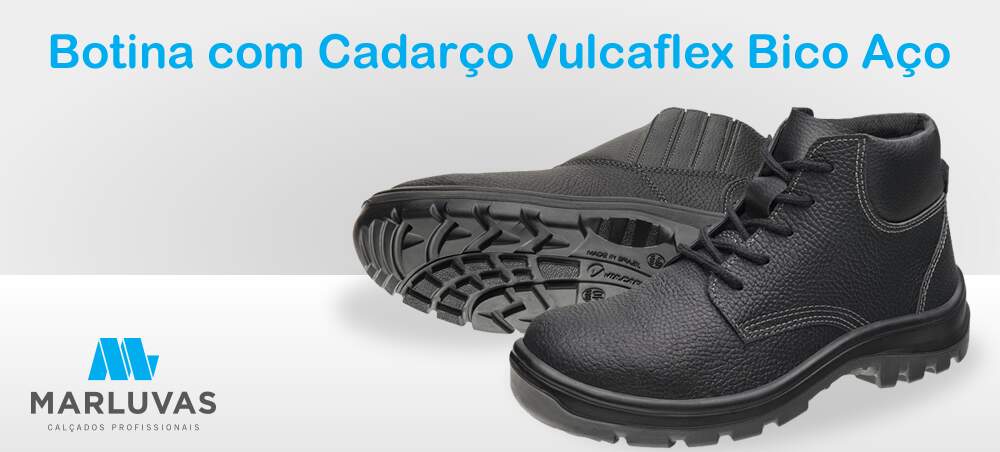 Botina com Cadarço Vulcaflex Bico Aço - Marluvas