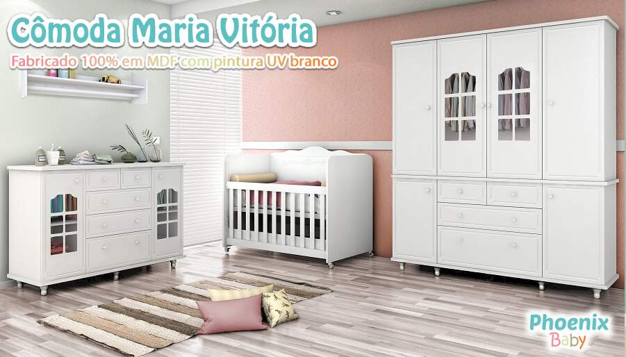 Cômoda Maria Vitória 5 Gavetas e 2 Portas
