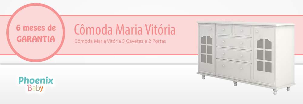 Cômoda Maria Vitória 5 Gavetas e 2 Portas