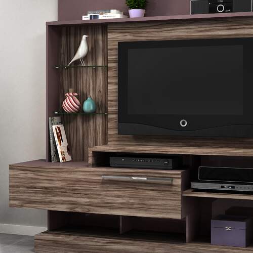 Home Theater Supremo Carvalho Vittro Fendi Brilho

