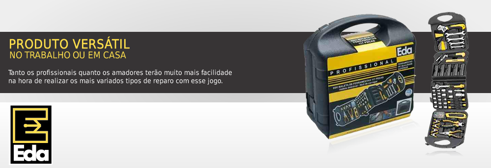 Maleta de Ferramentas Profissional, 117 Peças - EDA Maleta de Ferramentas Profissional, 117 Peças - EDA