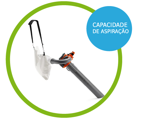 Capacidade de aspiração Soprador de folhas à gasolina lateral 1.8 hp - 125BVX