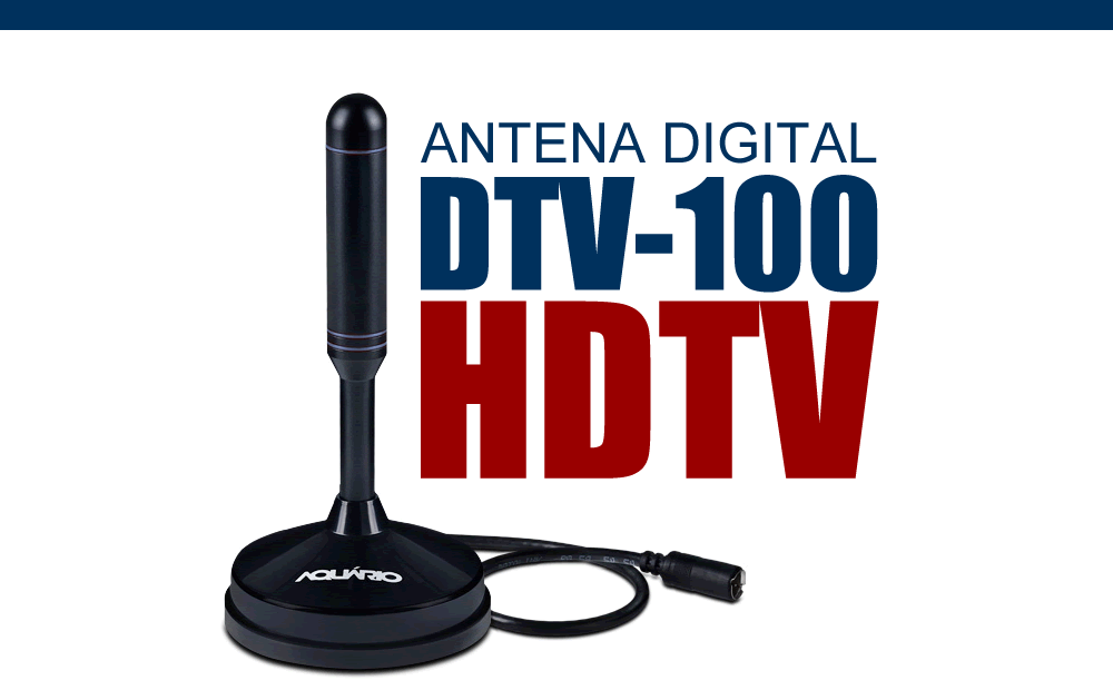 Antena Interna TV Digital HDTV - DTV-100 - Aquários Antena Interna TV Digital HDTV - DTV-100 - Aquários