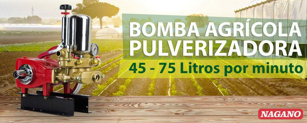 Bomba para pulverização Agrícola a pistão vazão 45 - 75 Litros por Minuto ferro - NBAP70F