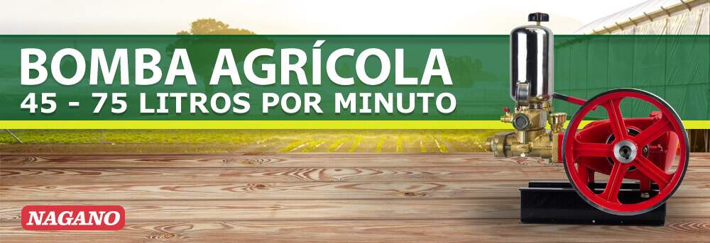 Bomba para pulverização Agrícola a pistão vazão 45 - 75 Litros por Minuto ferro - NBAP70F