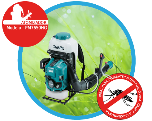Atomizador a Gasolina 75.6 cc 4st - PM7650HG - Makita - Ideal para combater a Dengue o Zika Vírus e a Chikungunya