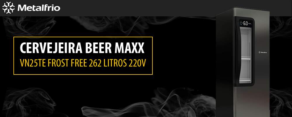 Cervejeira Beer Maxx VN25TE Frost Free 262 Litros 220v
