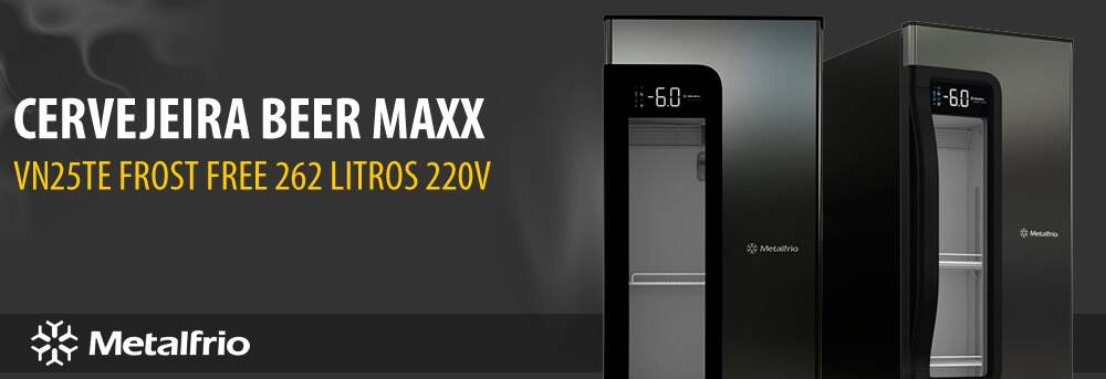 Cervejeira Beer Maxx VN25TE Frost Free 262 Litros 220v