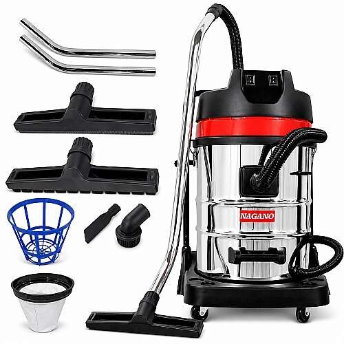 Aspirador de Pó e Água 70 Litros Inox 2000w Profissional Industrial