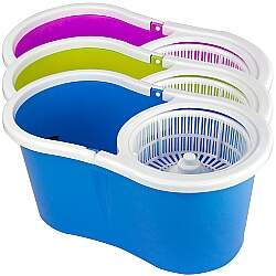 Balde Spin Mop 360 Centrifuga Cesto de Plastico Esfregões + Refil