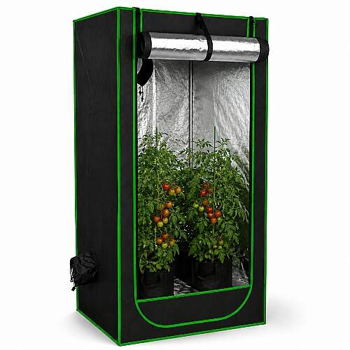 Barraca Grow Cultivo Indoor Estufa 80x80x180cm com Mylar Refletivo e Tecido Oxford 600D