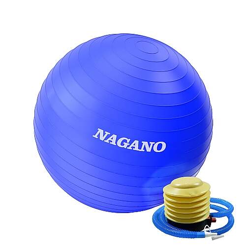 Bola Pilates Suíça 55cm Yoga Abdominais 200kg com Bomba Inflável