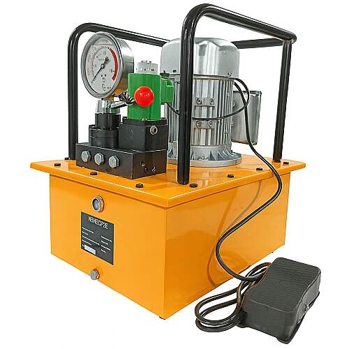 Bomba Hidráulica Elétrica de Óleo Tripla Ação com pedal 220V 20L