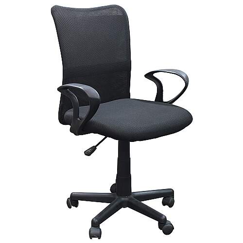 Cadeira Escritório Preto Tela Mesh Médio Base Giratória