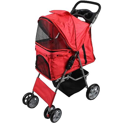 Carrinho de Passeio Pet com Porta Copo para Cães