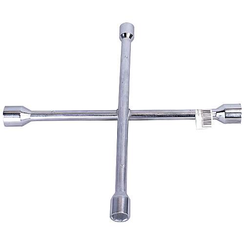 Chave de Roda Cruz 14 Polegadas 4 Bocas 17x19x21x23mm Profissional