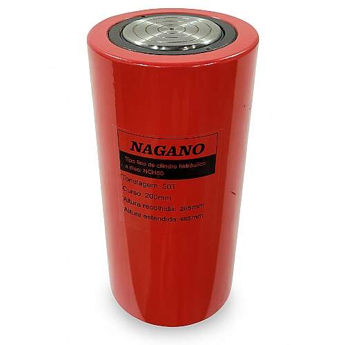 Cilindro Hidráulico 50 Toneladas Curso 200mm Dupla Ação