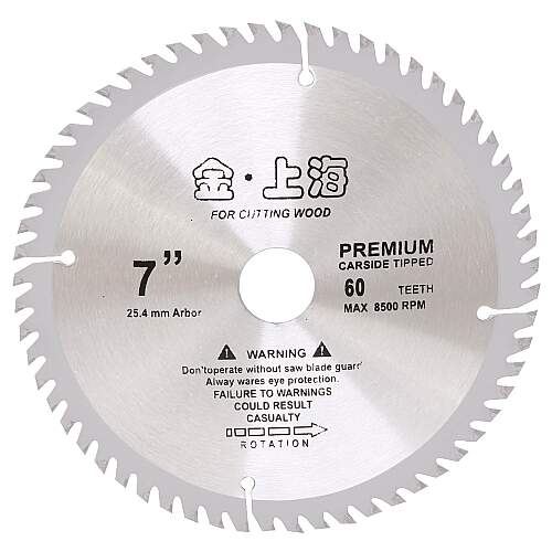 Disco Serra Circular 7 Pol 185mm x 20mm 60T