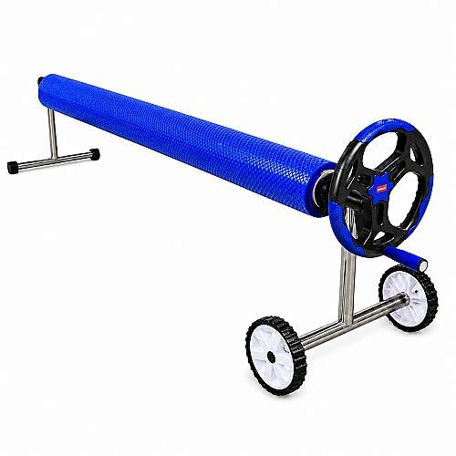 Enrolador Capa Térmica Piscina Aço Inox Tubo Ajustável 3,4 a 4,2 m