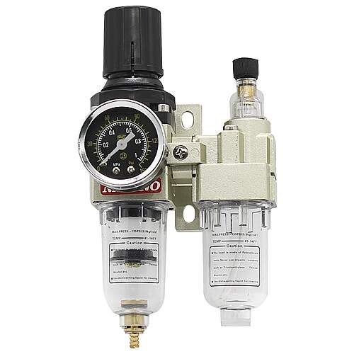 Filtro de Ar 1/4 Regulador Lubrificador Manômetro Compressor 150psi