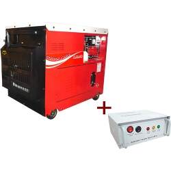 Gerador de Energia a Diesel Monofásico Silenciado cabinado 6.0 kva partida elétrica com QTA 110/220v - ND7000ESQTA