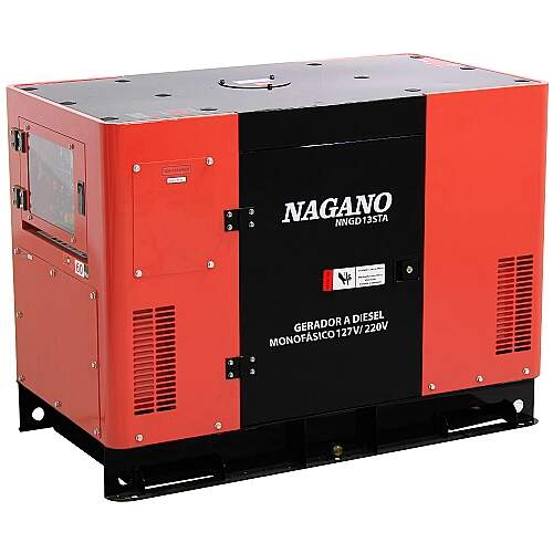 Gerador a Diesel Silenciado 11 kva Monofásico 110/220v Partida Elétrica Refrigerado a Ar - NNGD13STA