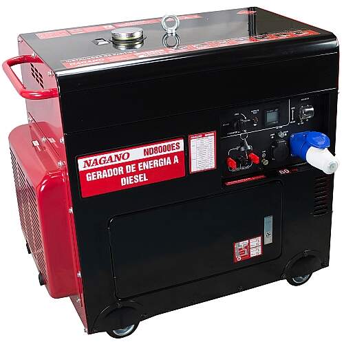 Gerador a Diesel Silenciado Monofásico 7 kVA 4T 60hz Partida Elétrica 110/220v 2hp - ND8000ES