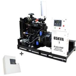 Gerador de Energia a Diesel 65 kVA Trifásico - partida elétrica Aberto c/ QTA Nagano - ND65000E3QTA