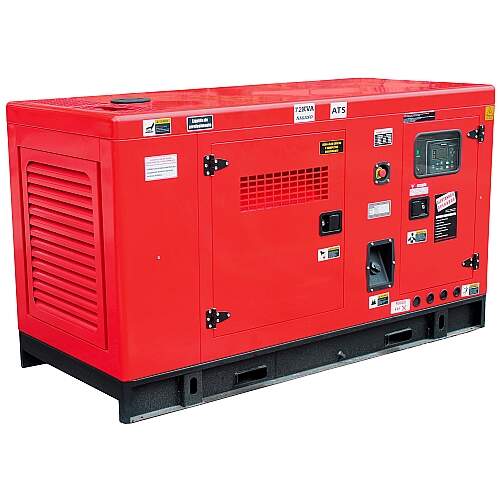 Gerador de Energia a Diesel 72kva Trifásico 380v Silenciado com QTA