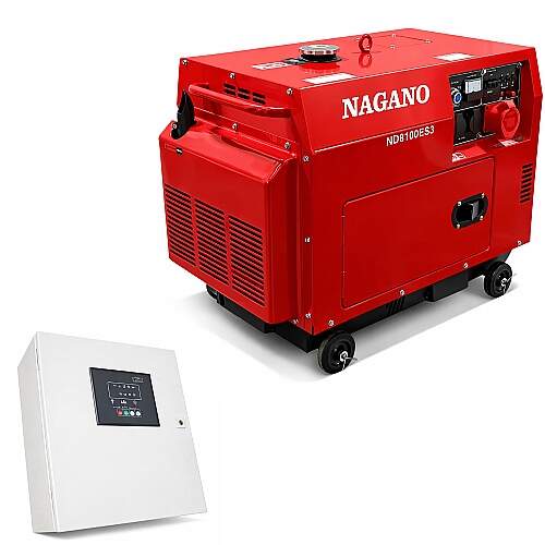 Gerador de Energia a Diesel 8kva Trifásico 110v/220v Silenciado Partida Elétrica Com QTA