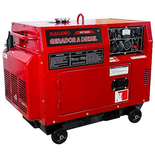 Gerador de Energia a Diesel Silenciado 6 KVA Monofásico Partida Elétrica - ND7100ES