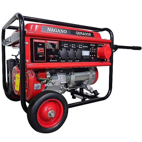 Gerador de Energia a Gasolina 8,2 kVA 110V/220V Trifásico Partida Manual