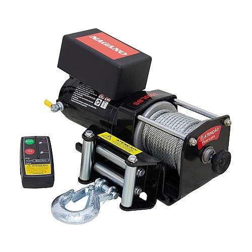 Guincho Elétrico 3000LB 1361kg 12v para Quadriciclo Jipe Troller