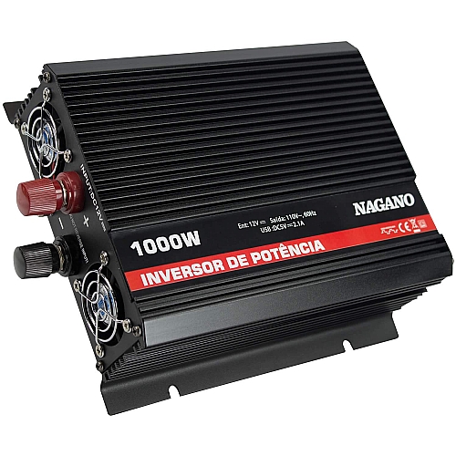 Inversor Transformador Conversor de energia 1000W 12V