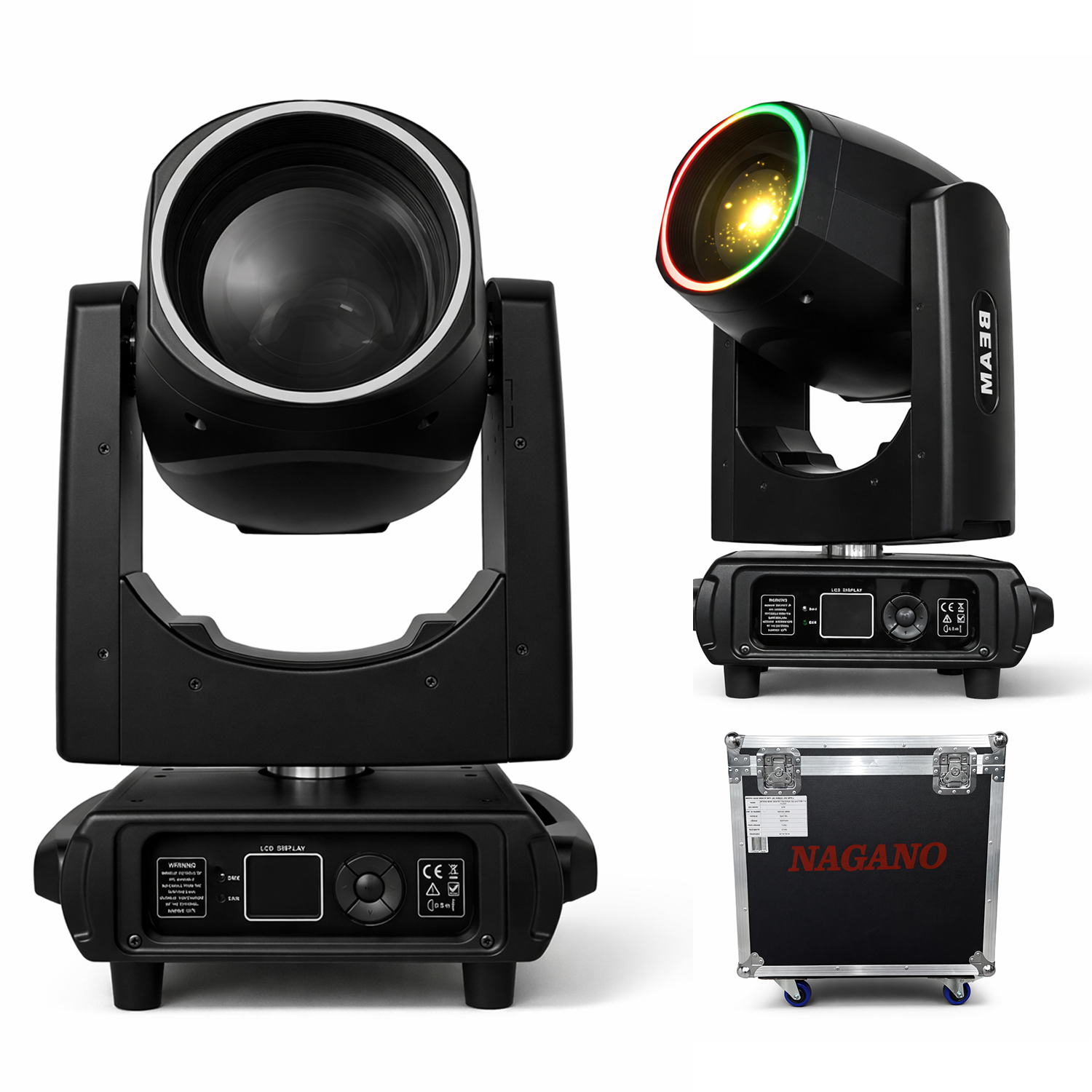 Moving Beam 2 Unidades 300w 9r Borda Led 13 Gobos 14 cores com Case…