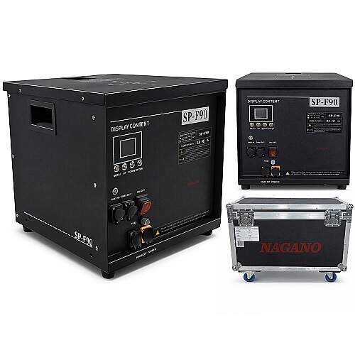 Máquina de Fogo 2 Unidades DMX512 Display Digital 2 Canais 100W Profissional