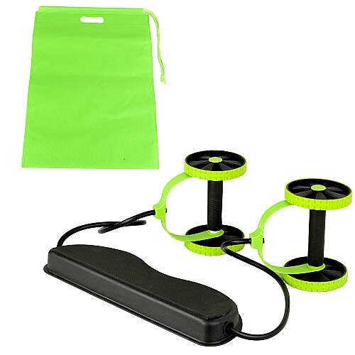 Kit Musculação Fitness Elástico Roda Extensor para Abdominal Braços e Pernas