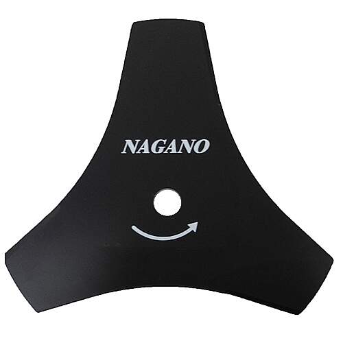 Lâmina de 3 Pontas para Roçadeiras Nagano 1 pol Furo 25.4 Diâmetro 255 x 1.4 x 25.4mm