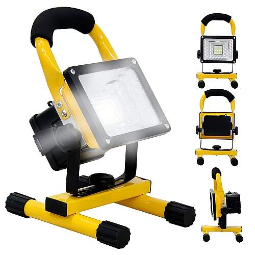 Lanterna Holofote Led Recarregável 30 Watts Longo Alcance