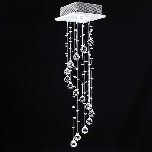 Lustre Plafon de Cristal embutido K9 Legítimo Tipo Cadore 60hz Base 18x18cm GU10*1 - Bivolt