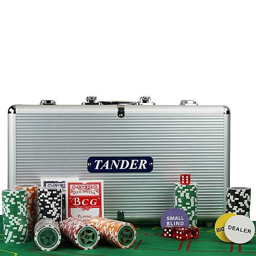 Maleta Poker 300 Fichas Oficiais com Numeração Kit Completo - TMP300F