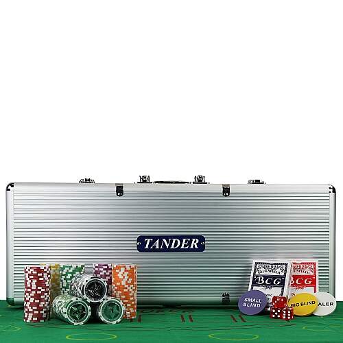 Maleta Poker 500 Fichas Holográficas Brilhantes - TMP500F
