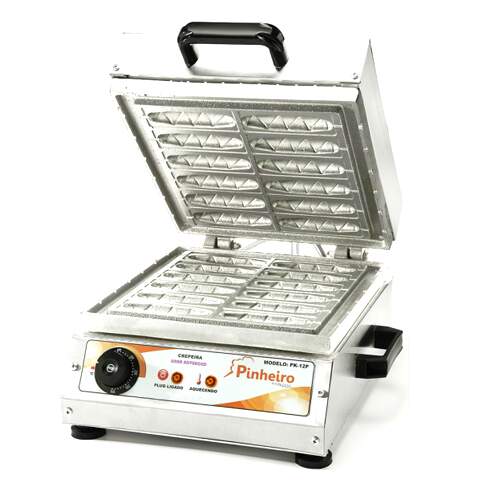 Máquina de Crepe Suíço 12 Cavidades 2000W - Pinheiro Máquinas