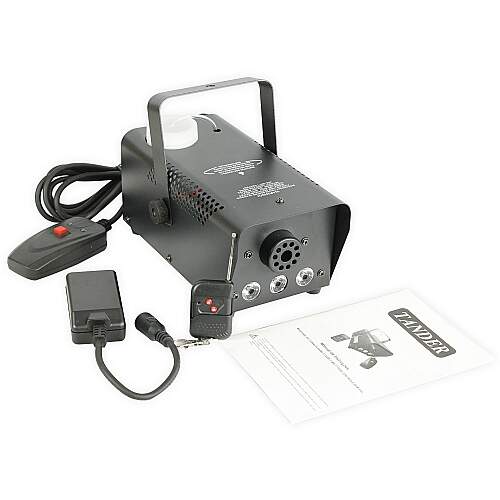Máquina de Fumaça 600w 3 Leds 1 Watt RGB Controle sem Fio 110v